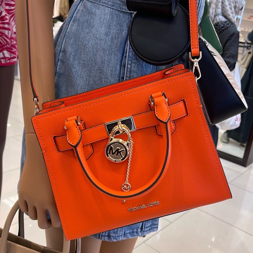 Michael Kors Hamilton Small Satchel Shoulder Crossbody Bag 
Poppy COLOR 
NWT - Picture 2 of 16